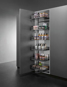 Door mounted tall cabinet pull out pantry organizer for kitchen storage