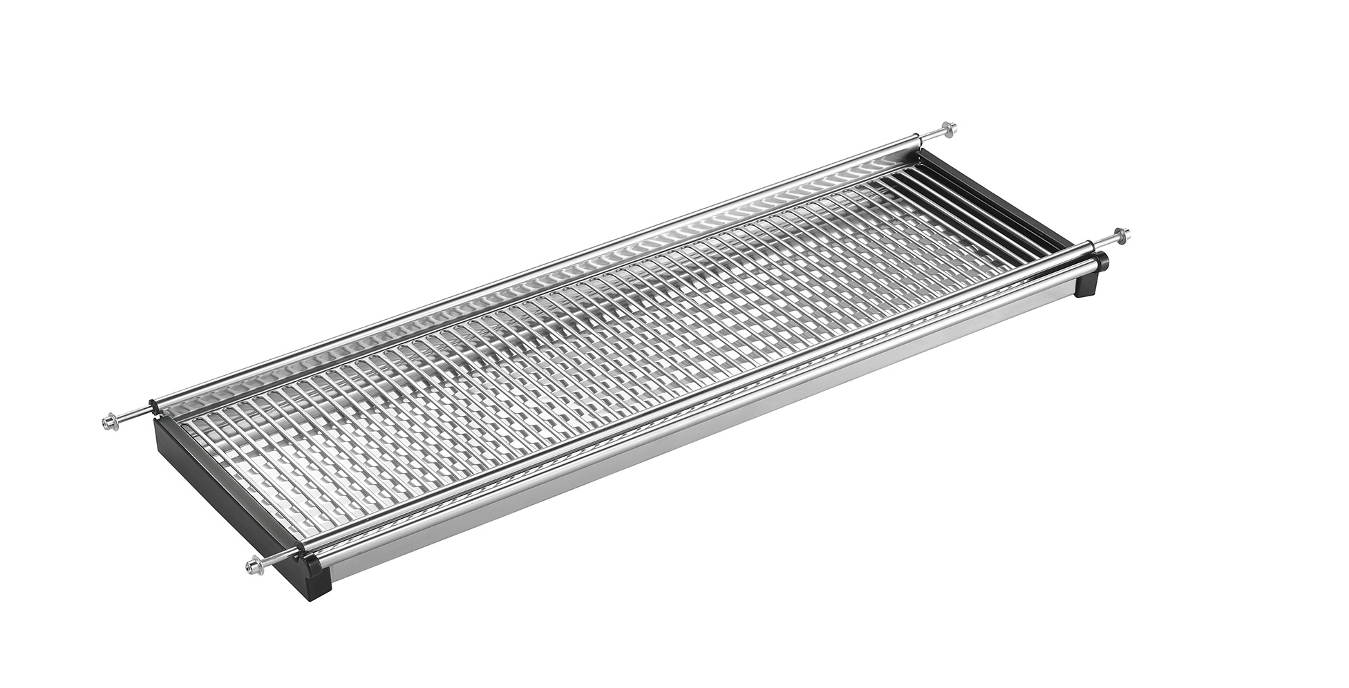 Welldo F8118 lower stainless steel draining rack for 2-tier pull-out dish rack