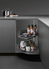 180 Degree Kitchen Corner Cabinet Swivel Basket Organizer for Corner Storage