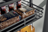 Full extension tall cabinet pantry organizer with smooth sliding storage